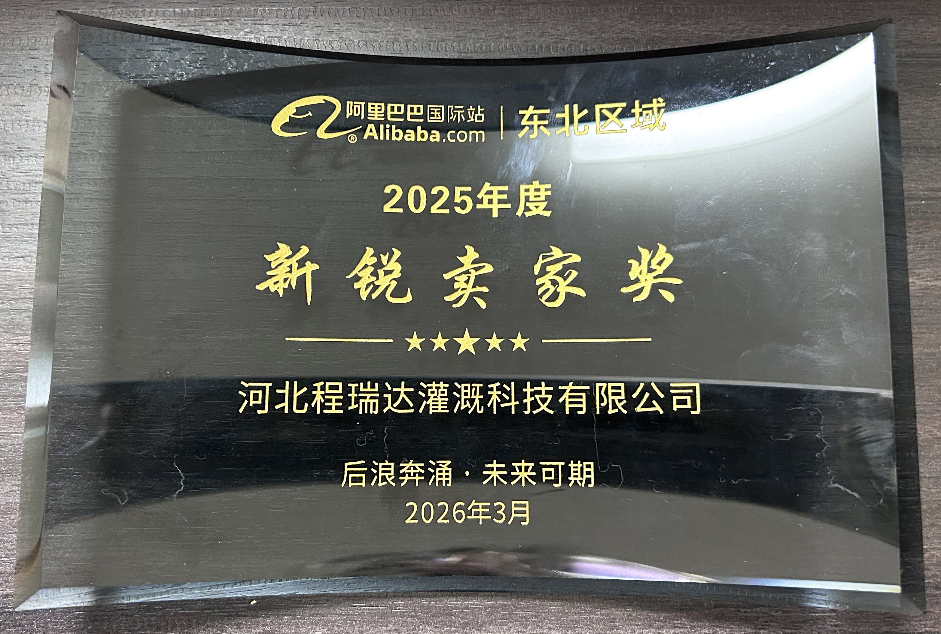 贺州程瑞达灌溉 | 荣获阿里国际站新锐卖家奖